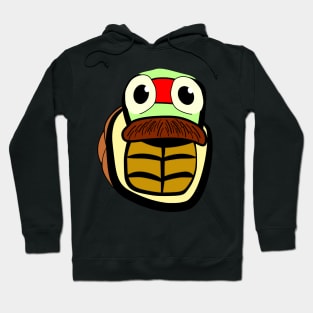 cartoon turtle with a moustache Hoodie